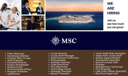 MSC Cruise Line Jobs Apply Now