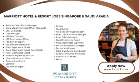 Marriott Hotel & Resort Jobs Singapore & Saudi Arabia