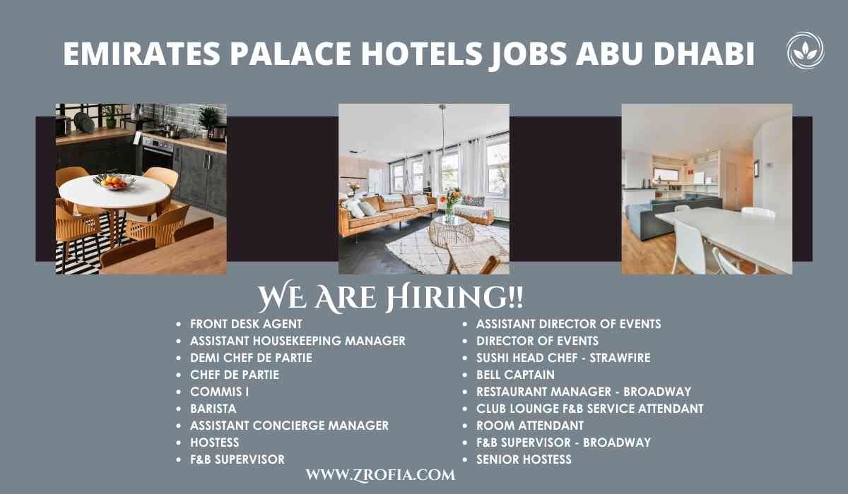 Emirates Palace Hotels Jobs Abu Dhabi